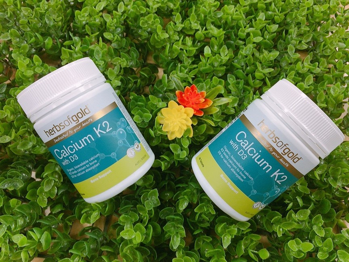 Hình ảnh sản phẩm Herbs of Gold Calcium K2 with D3 - Bộ ba dưỡng chất vàng cho xương