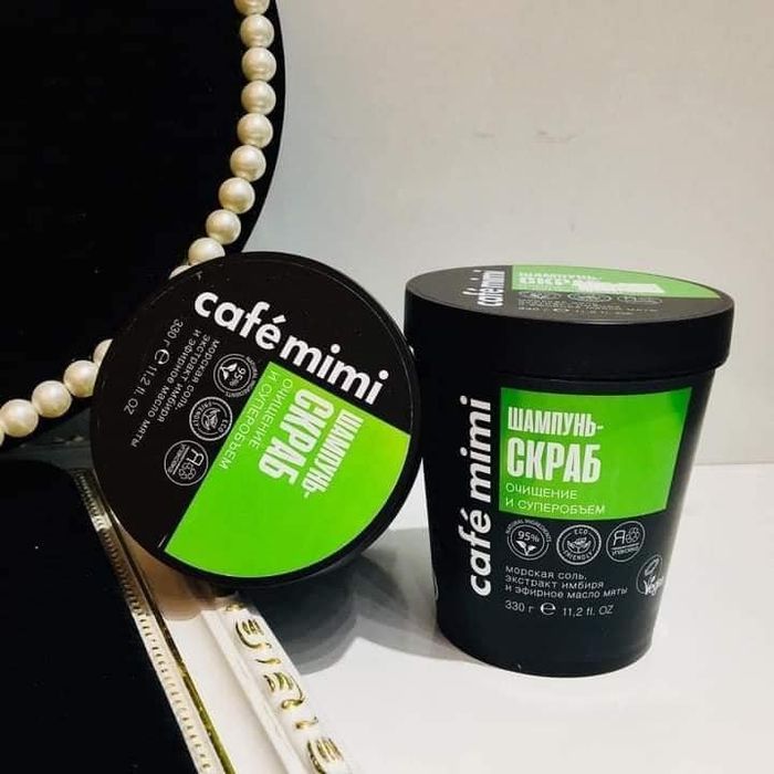 Hình ảnh chân thực Dầu Gội Café Mimi - Thiết kế sang trọng với hai phiên bản xanh dương/xanh lá