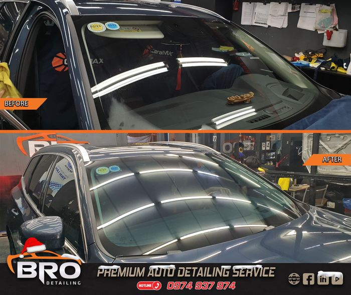 Hình ảnh quy trình dán phim cách nhiệt tỉ mỉ tại Bro Detailing