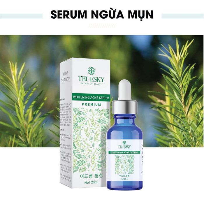 Serum ngừa mụn trắng da Truesky Premium chiết xuất tràm trà ảnh 1