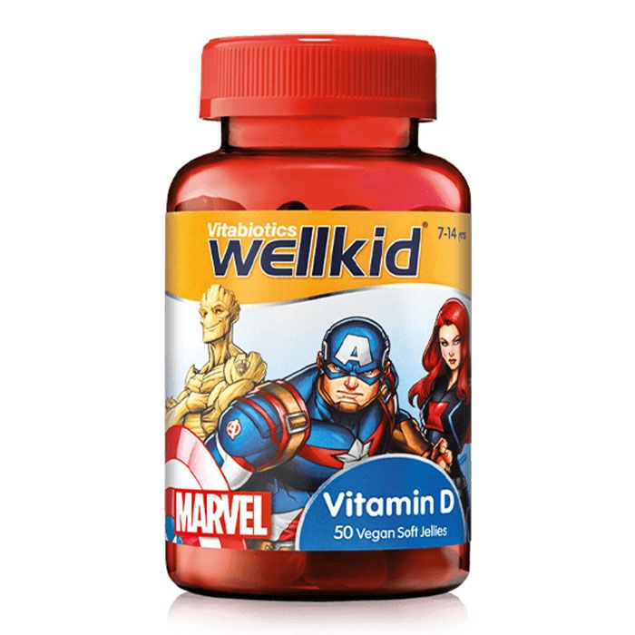 Hình ảnh Kẹo bổ sung Vitamin D cho trẻ em Vitabiotics Wellkid Marvel Vitamin D (Ảnh 1)