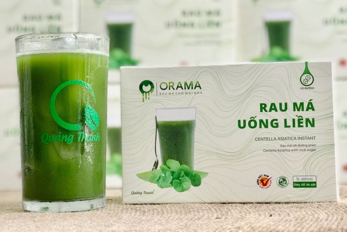 Hình ảnh bột rau má Orama đóng gói tiện lợi