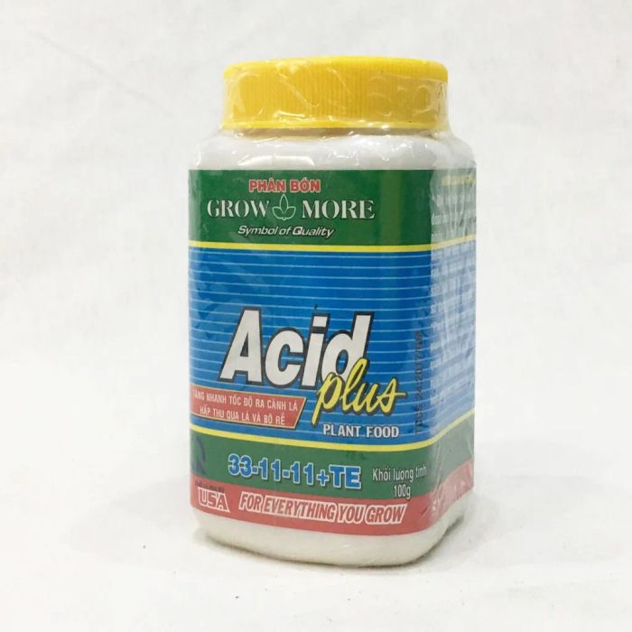 Hình ảnh phân bón lá Grow More 33-11-11+TE Acid Plus chính hãng