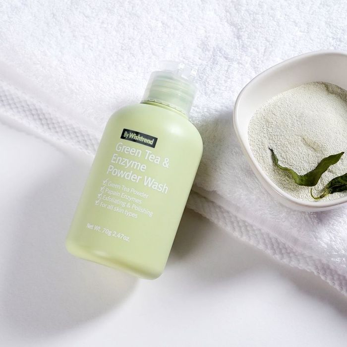 Bột rửa mặt Trà xanh By Wishtrend Green Tea & Enzyme Powder Wash ảnh 2