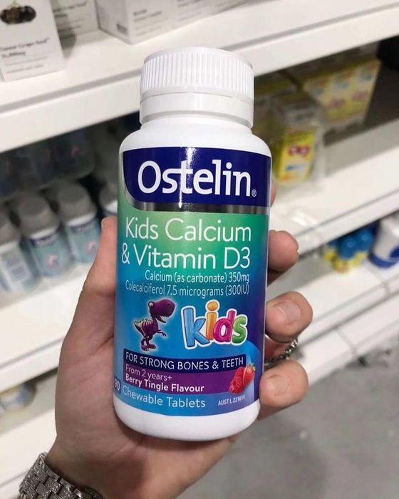 Hình ảnh Kẹo bổ sung Canxi + D3 cho trẻ em Ostelin Calcium & Vitamin D3 (Ảnh 2)