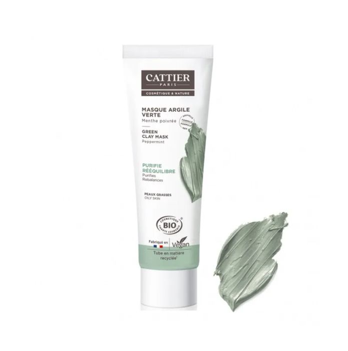 Mặt nạ Cattier Clay Mask kết hợp đất sét xanh và trắng - Hình ảnh 1