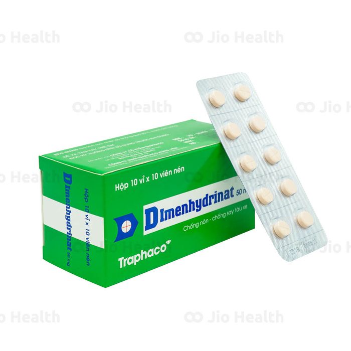 Thuốc chống say xe Dimenhydrinat 50mg Trapharco - Hình ảnh 2