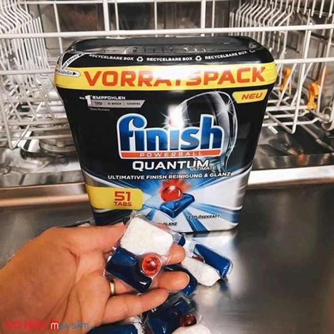 Hình ảnh thực tế viên rửa bát Finish Quantum