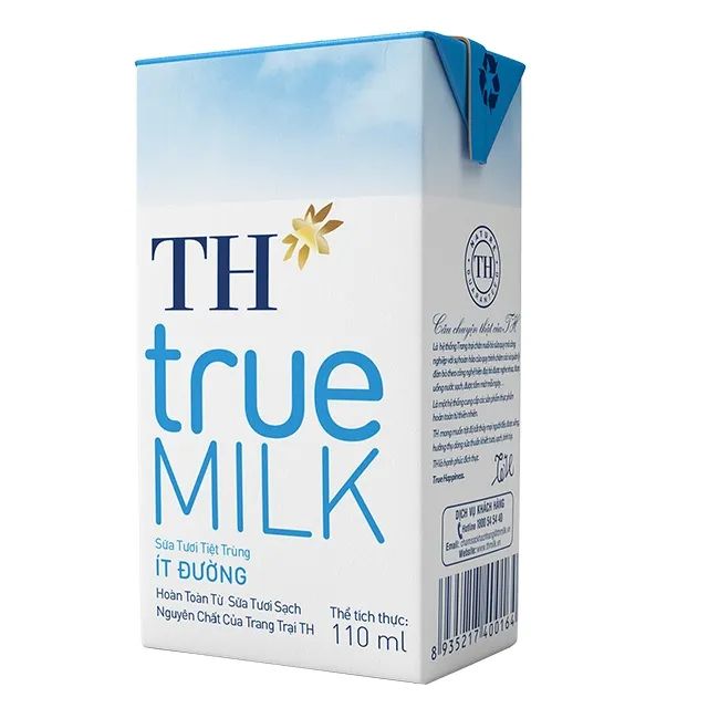 Hình ảnh Sữa TH ít đường - Thuần khiết từ trang trại xanh