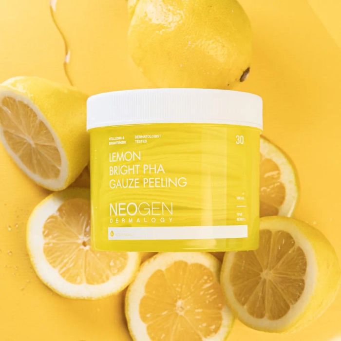 Tẩy Da Chết Chanh Neogen Dermalogy Lemon Bright PHA Gauze Peeling ảnh 2
