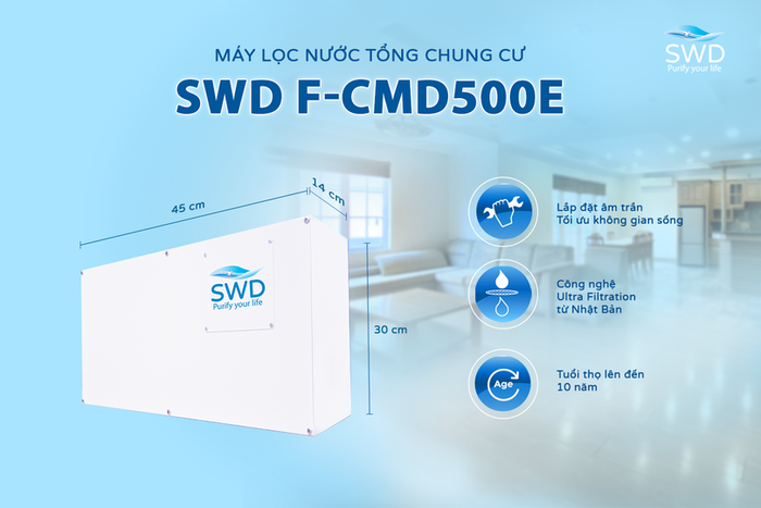Hình ảnh máy lọc nước tổng chung cư SWD F-CMD500E ảnh 1