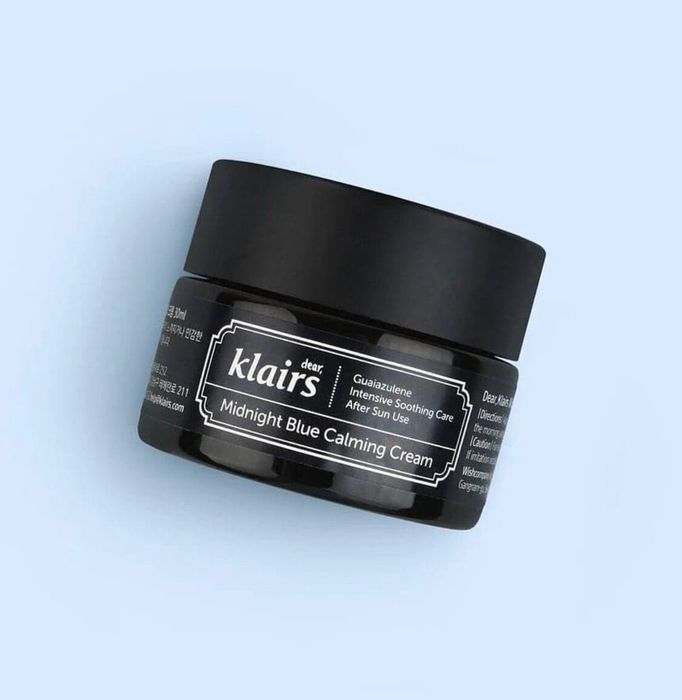Hình ảnh Klairs Midnight Blue Calming Cream - Tuýp kem màu xanh đặc trưng