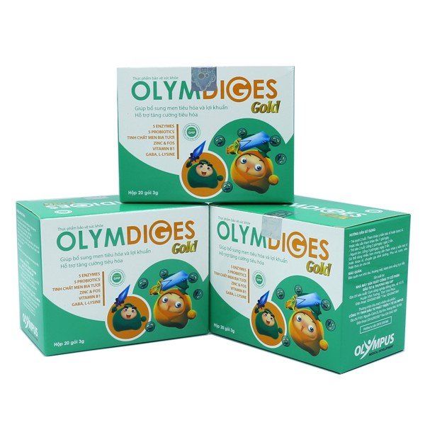 Hình ảnh thực tế Cốm Olymdiges Gold - Bộ đôi enzyme và lợi khuẩn hoàn hảo
