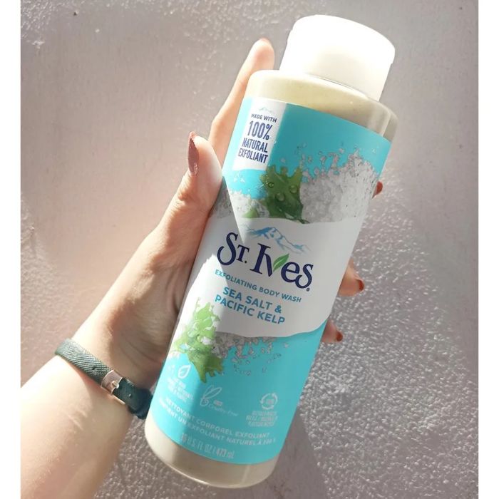 Sữa tắm tẩy tế bào chết St.Ives Sea Salt và Pacific Kelp Exfoliating Body Wash - Hình ảnh 2