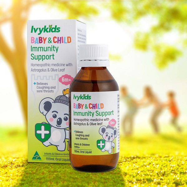 Siro IvyKids Immunity Support - Hình ảnh thực tế sản phẩm tăng miễn dịch từ Úc