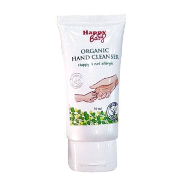 Gel rửa tay khô Happy Baby Organic - Ảnh minh họa tinh tế, khắc họa sản phẩm chăm sóc làn da bé với thiết kế tuýp nhỏ gọn đầy tiện lợi