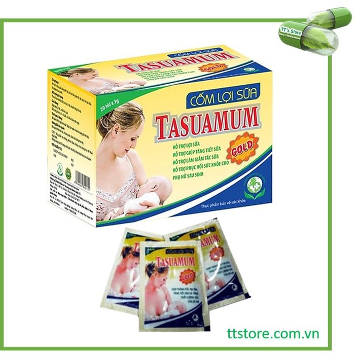 Bộ ảnh thực tế sản phẩm Cốm Lợi Sữa Tasuamum chính hãng