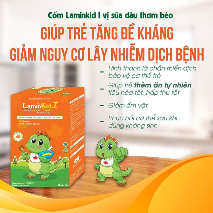 Hình ảnh bao bì LaminKid I chính hãng - Công nghệ vi sinh đột phá từ Canada