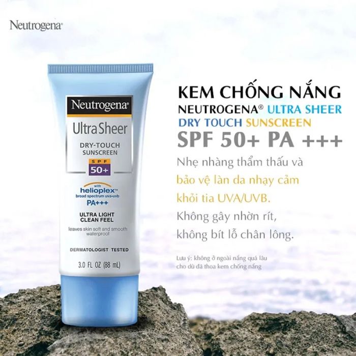 Hình ảnh thực tế kem chống nắng Neutrogena Ultra Sheer Dry-Touch Sunscreen SPF 50+