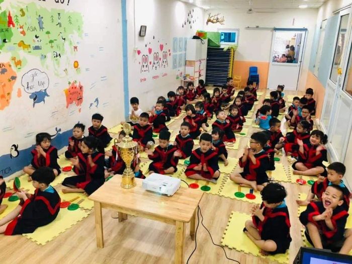 Không gian vui chơi sáng tạo tại Mầm Non Song Ngữ Happy Kids