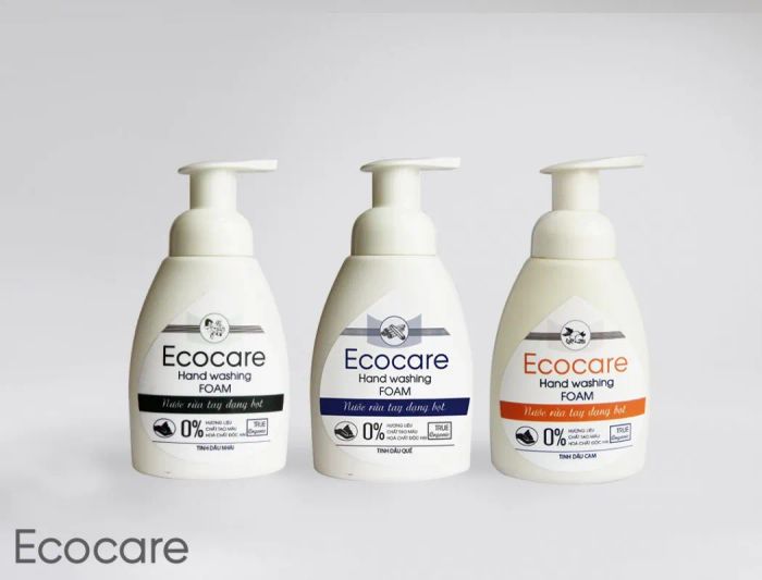 Hình ảnh chân thực nước rửa tay hữu cơ Ecocare - Thiết kế tối giản, chất lượng vượt trội