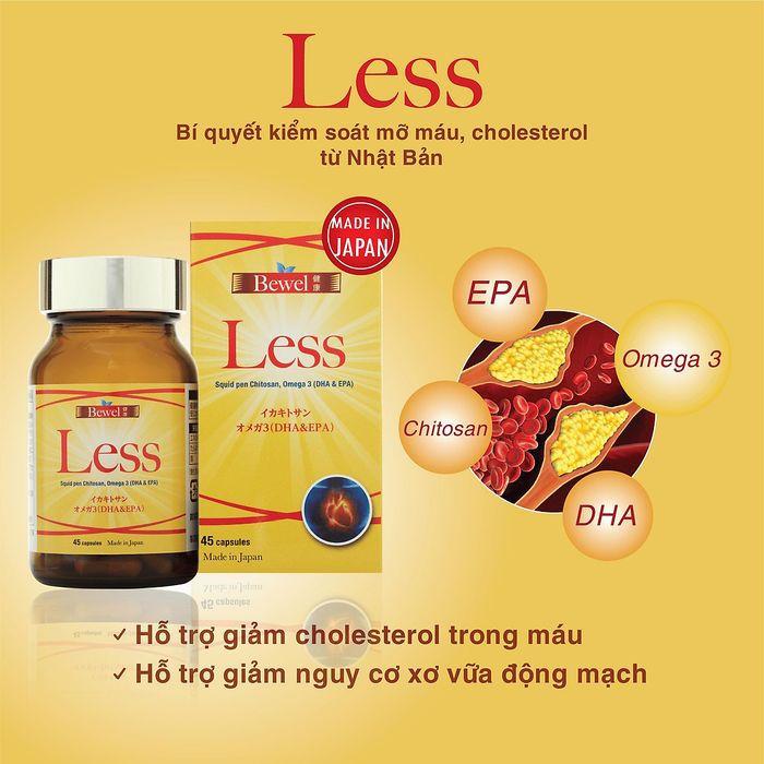 Hình ảnh sản phẩm Bewel Less hỗ trợ giảm cholesterol