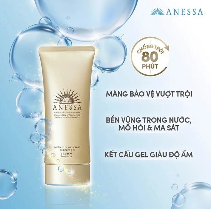 Hình ảnh thực tế kem chống nắng Anessa Perfect UV Sunscreen Skincare Gel