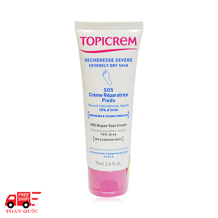 Hình ảnh thực tế kem dưỡng chân Topicrem SOS Repair Foot Cream - góc nhìn cận cảnh
