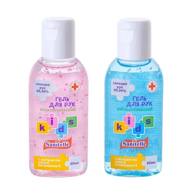 Sanitelle Kids - Ảnh minh họa tinh nghịch, chai gel nhỏ xinh với sắc màu tươi sáng thu hút mọi ánh nhìn của bé yêu