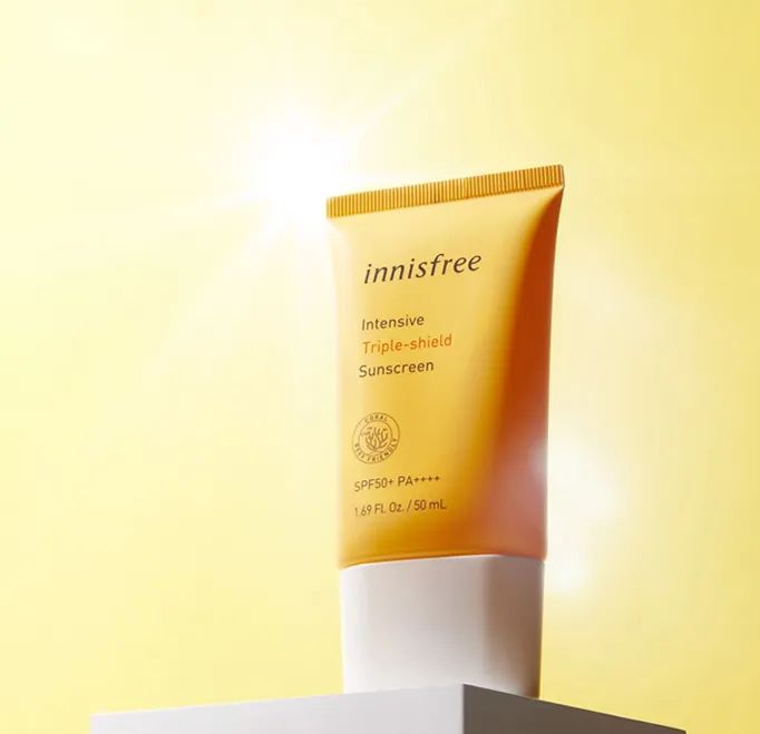 Hình ảnh thực tế kem chống nắng Innisfree Triple-care SPF 50+
