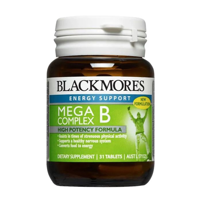 Hình ảnh chi tiết sản phẩm Blackmores Mega B Complex - góc nhìn chân thực