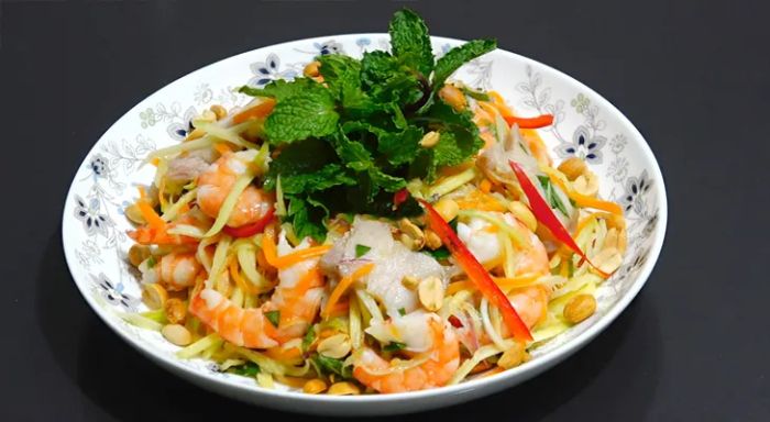 Hình ảnh gỏi xoài tôm tươi hấp dẫn