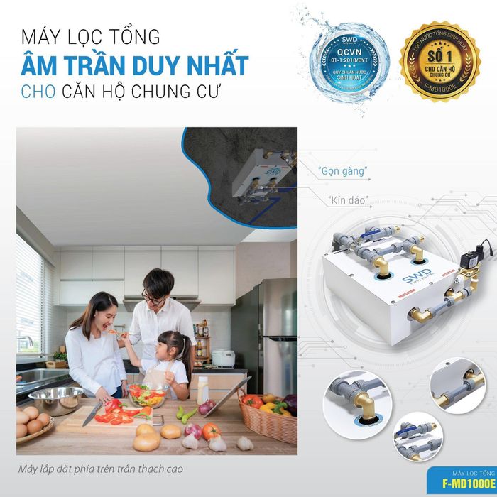 Hình ảnh máy lọc nước tổng sinh hoạt F-MD1000E của SWD ảnh 1