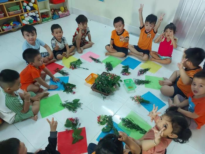 Hình ảnh hoạt động vui chơi ngoài trời tại Mầm non PINGU