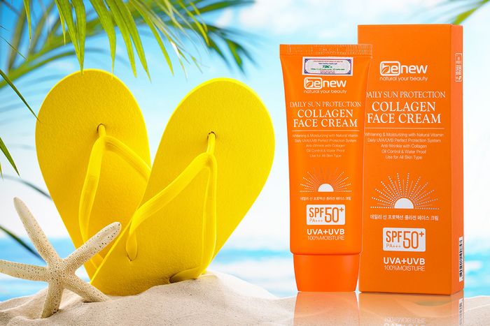 Benew Collagen Sun Cream - Hình ảnh minh họa số 1 về kem chống nắng dưỡng da từ Hàn Quốc