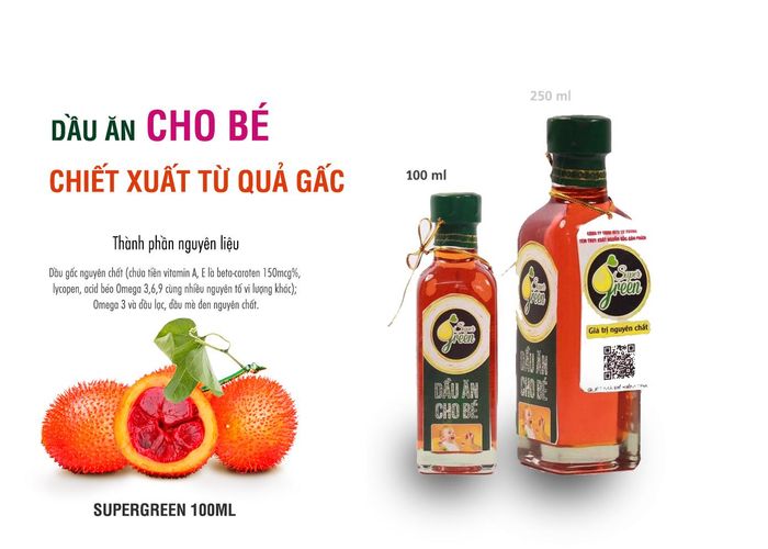 Hình ảnh sản phẩm Dầu gấc dinh dưỡng Super Green cho bé