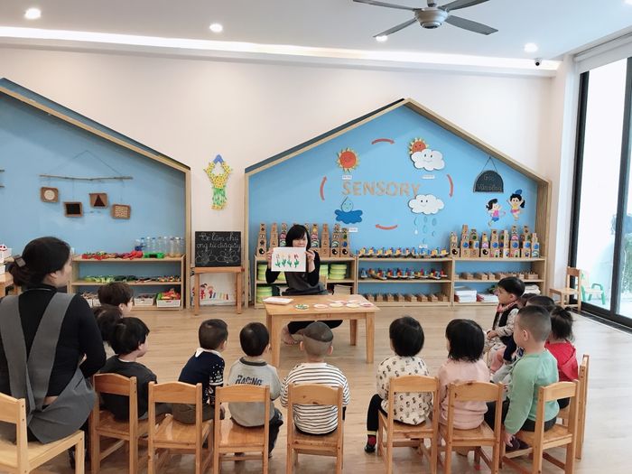Hình ảnh lớp học hiện đại tại Trường Mầm non Song Ngữ KinderLand