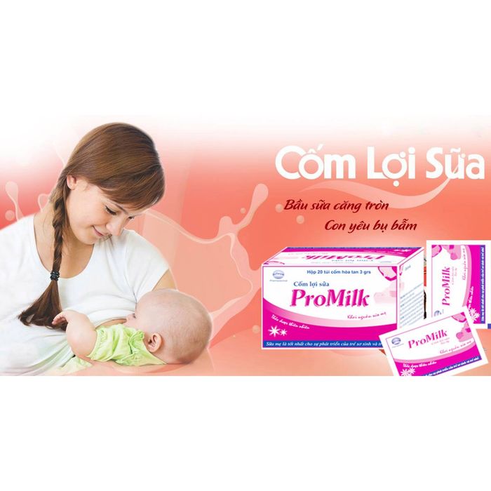 Hình ảnh thực tế Cốm lợi sữa Promilk chính hãng