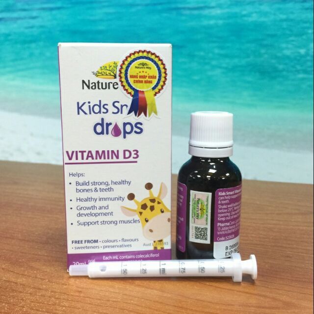 Ảnh minh họa chân thực chai Nature's Way Kids Smart Drops Vitamin D3