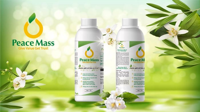 Hình ảnh chai nước lau sàn Peace Mass - Công nghệ hữu cơ đột phá