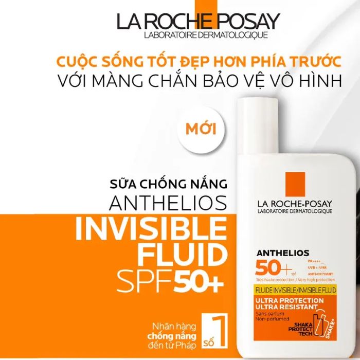 Hình ảnh minh họa kem chống nắng La Roche-Posay Anthelios 60 Ultra Light Sunscreen Fluid (ảnh 2)