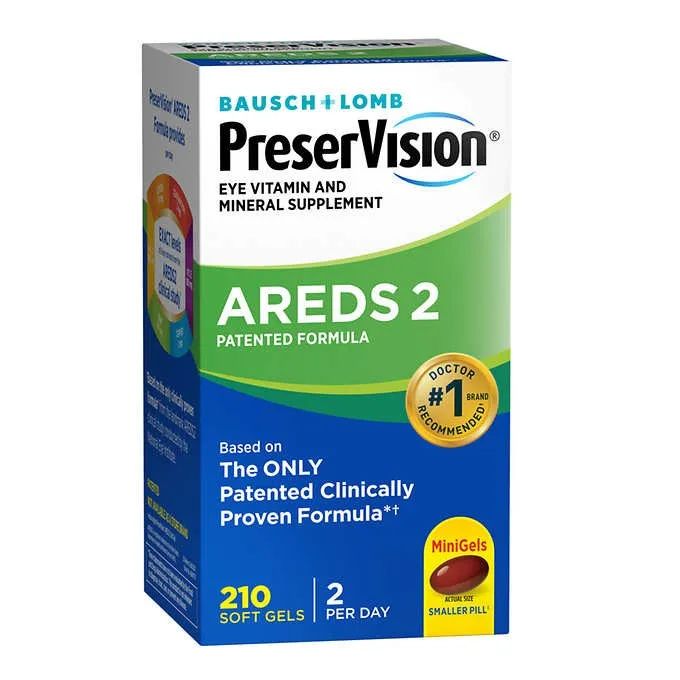 PreserVision Areds 2 Formula - Bộ đôi dưỡng chất thiết yếu cho mắt, tăng cường thị lực và bảo vệ đôi mắt trước tác hại của ánh sáng xanh và oxy hóa.