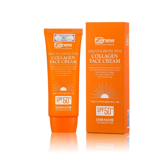 Benew Collagen Sun Cream - Hình ảnh minh họa số 2 về kết cấu kem mịn màng