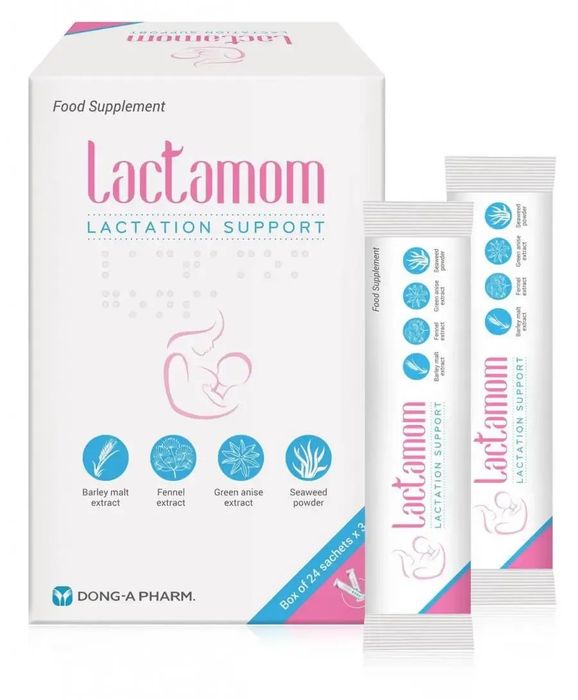 Hình ảnh thực tế Cốm Lợi Sữa Lactamom - Sản phẩm được nhập khẩu chính hãng