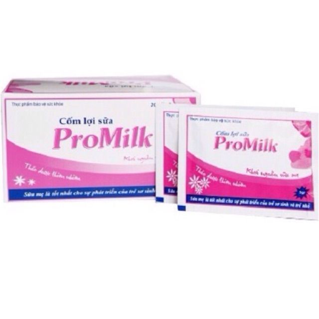 Bộ ảnh minh họa sản phẩm Cốm lợi sữa Promilk