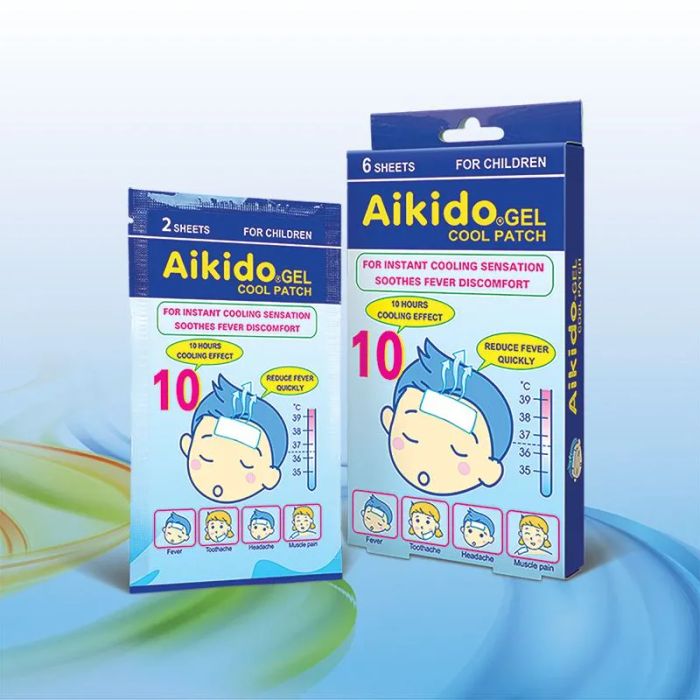 Miếng dán hạ sốt Aikido Gel Cool Patch - Ảnh 2