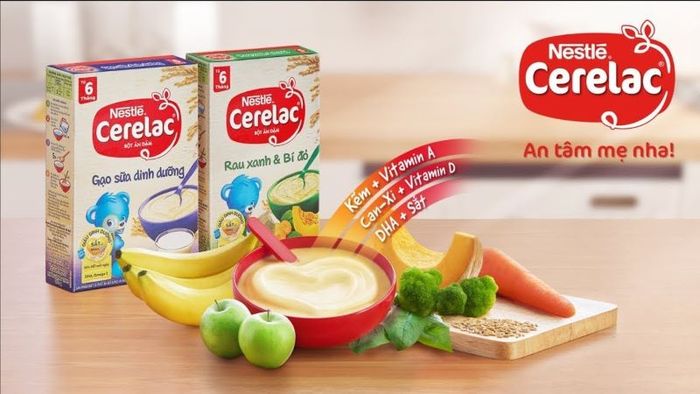 Hình ảnh bột ăn dặm Nestlé Cerelac dễ tiêu hóa
