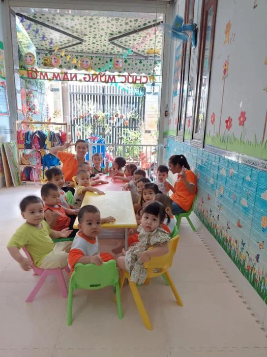 Hình ảnh hoạt động vui chơi ngoài trời tại Mầm non Happy