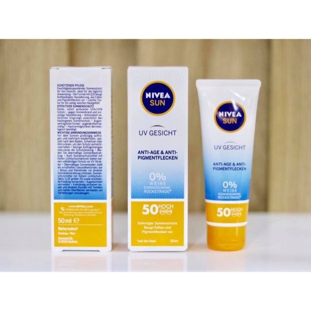 Nivea Sun UV Gesicht SPF50 - Hình ảnh minh họa số 1 về kem chống nắng kiểm soát dầu cho da mặt