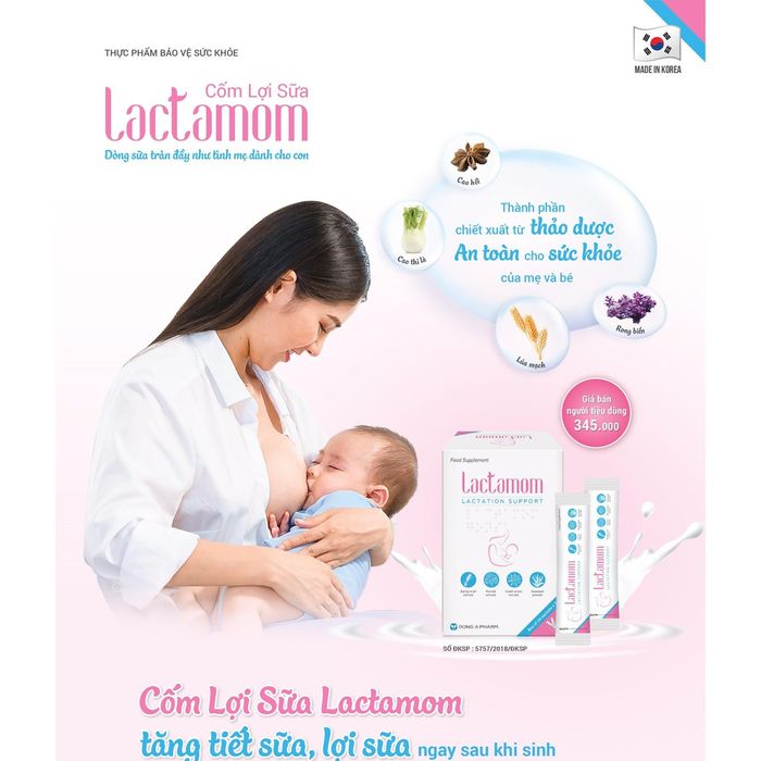 Hình ảnh sản phẩm Cốm Lợi Sữa Lactamom chính hãng